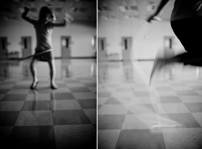 motion blur, checkered floor, kid photographer