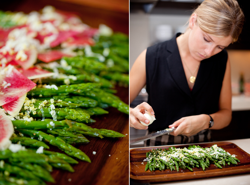Camille Styles, The Byrd Collective, Any Style Catering, Food and Flowers, dinner party, green, asparagus
