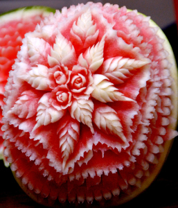 Carved Watermelon in Chaing Mai