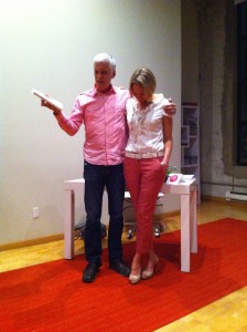 My hubby and I photographed both wearing pink at an event... I love that guy. 