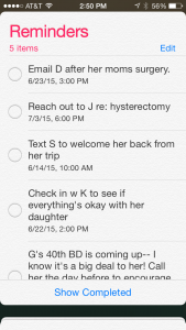 I'm going to try to show my love more tangibly by putting reminders in my phone!