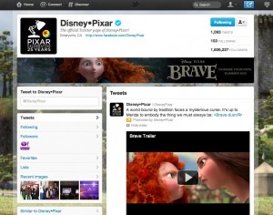 Twitter Brand Page example