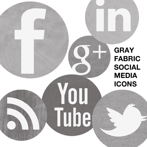 Gray Social Media Icons
