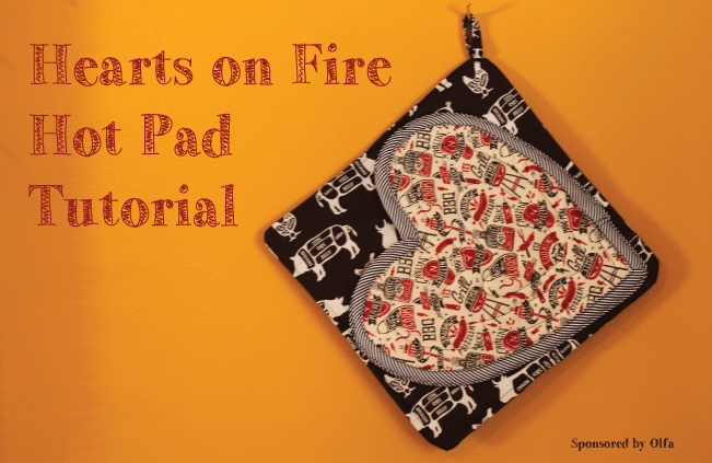 Hearts on fire hot pad sewing tutorial