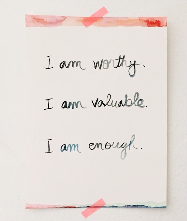 handwritten watercolor affirmations about belief systems by jessica nichols