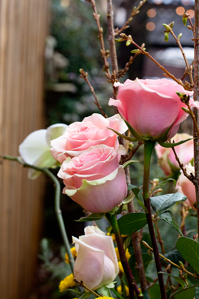 Pink roses at Sellwood Flower Co., photographed by Jessica Nichols, Sweet Eventide