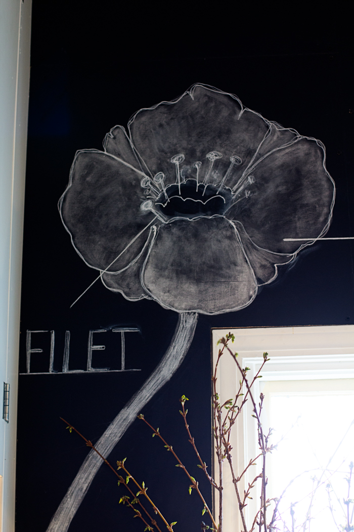 chalk floral illustration at Sellwood Flower Co., photographed by Jessica Nichols, Sweet Eventide