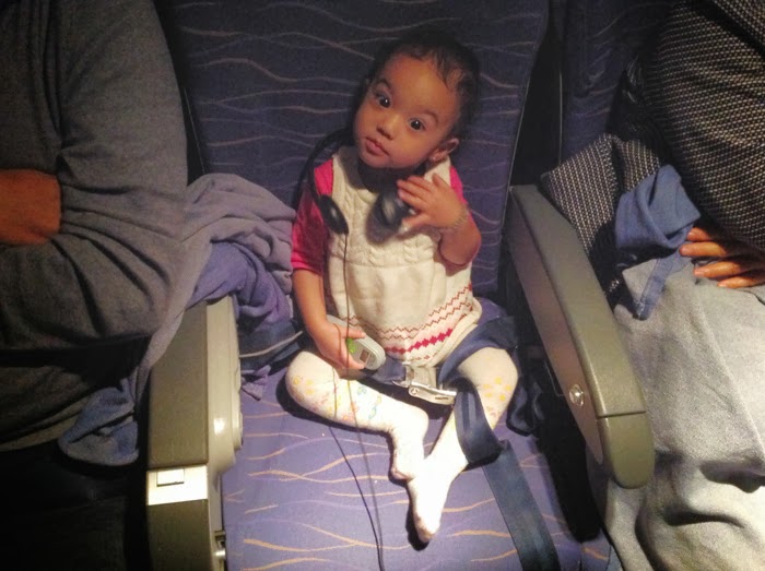 Baby in airplane