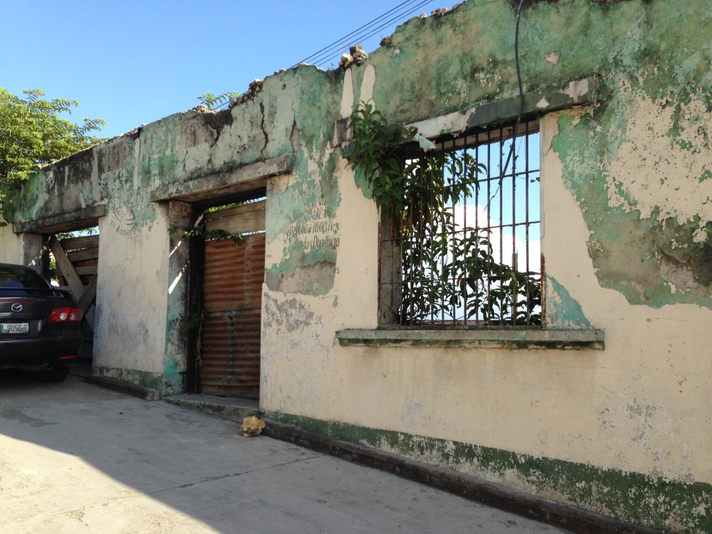 The scarred and crumbling remains of the school where R studied Spanish in San Andres, Guatemala.