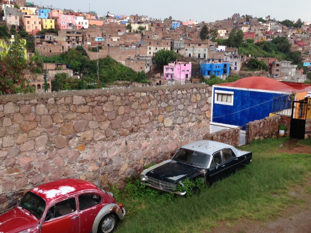 The view from our campsite in Guanajuato was interesting.