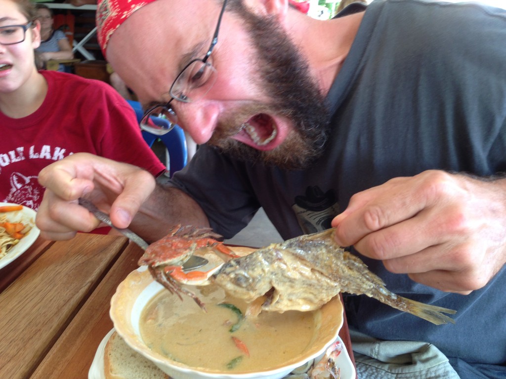 The most interesting thing about the signature seafood soup of Livingston was that it came with an entire fish and crab, and they had a battle to the death. They both lost.