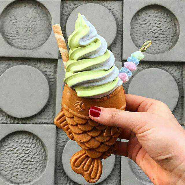 Image result for taiyaki nyc matcha ice cream fish