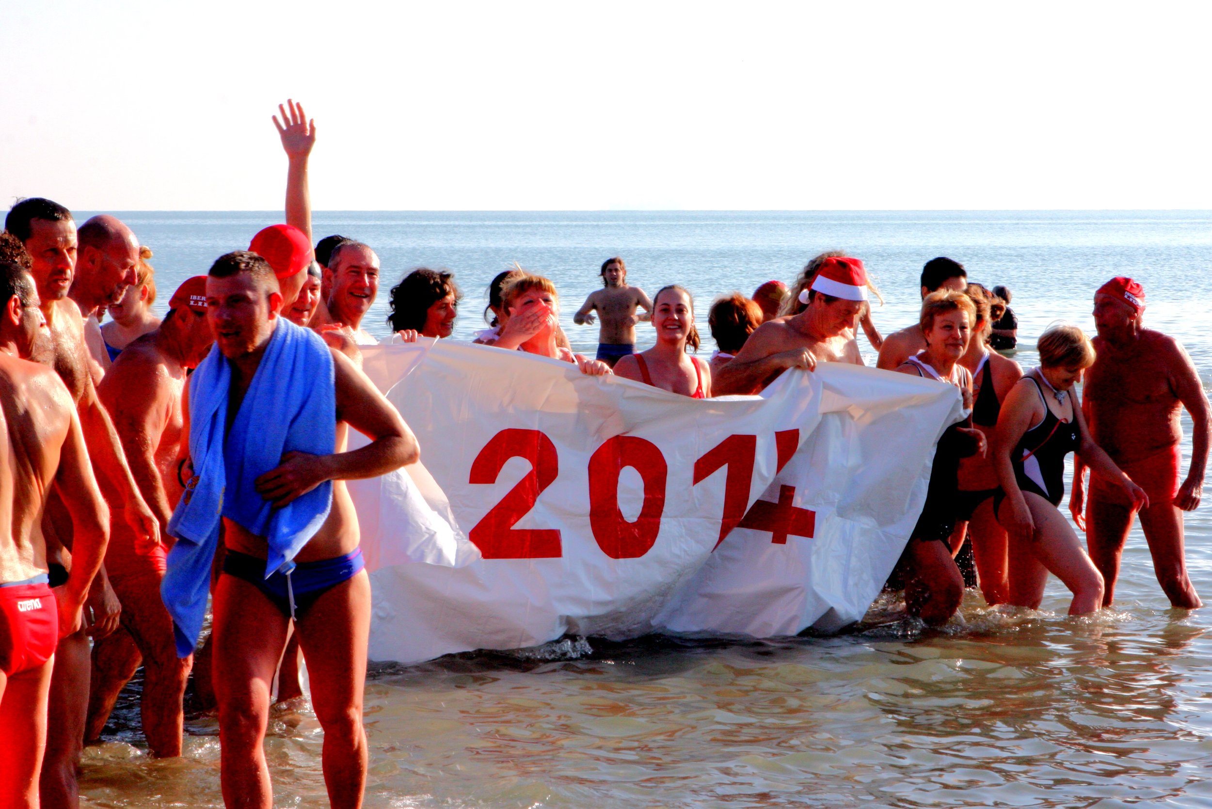 Genevieve New Year Day Lido Beach Adriatic Ocean Swim