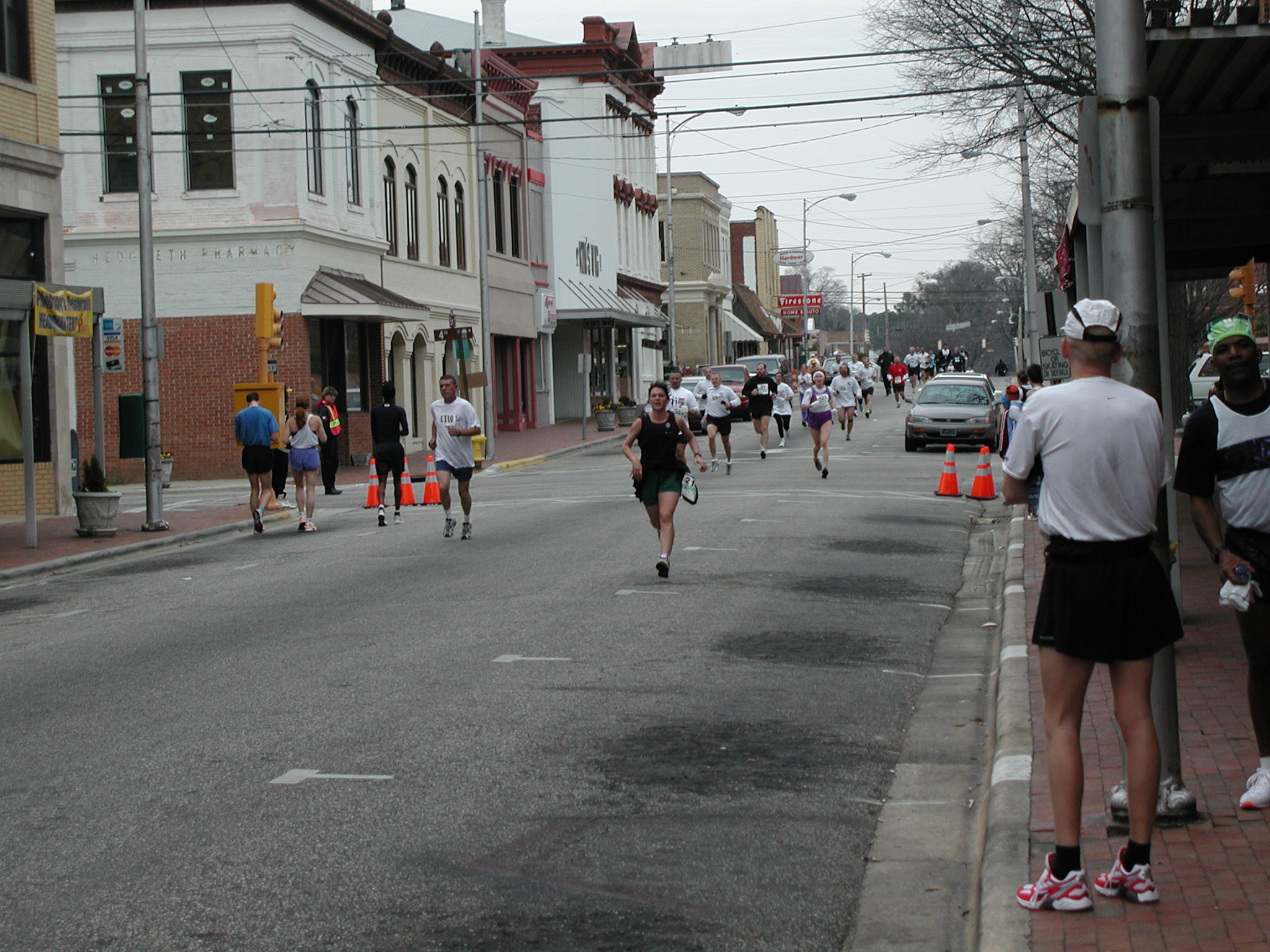 A road race in downtown Lumberton, NC.