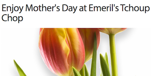 Emeril's Tchoup Chop is serving brunch for Mother's Day in Orlando 2016