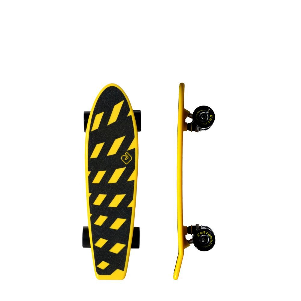 Atom Mini Retroh Molded Skateboard Yellow, 21.5-Inch