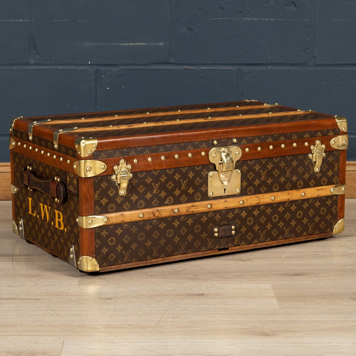 Louis Vuitton trunk, LV, Made in France, 1930s