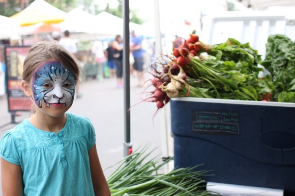 face paint at farmers market
