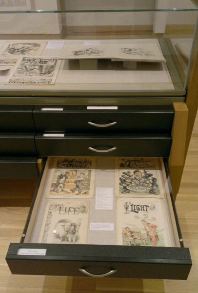 vintage comics and cartoons display