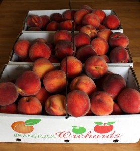 43 pounds of peaches