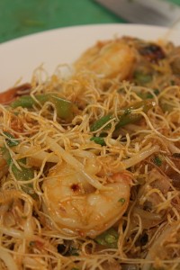 shrimp and noodles dish