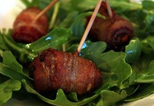 bacon wrapped date appetizer