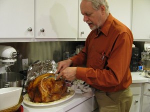 tom carving tom turkey