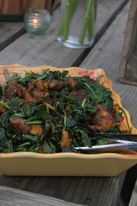 kale and sweet potatoes farm to table
