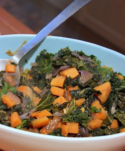 kale and sweet potatoes recipe