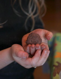 rolling chocolate truffles