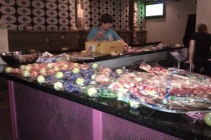 noodlecat bar with Japanese toys
