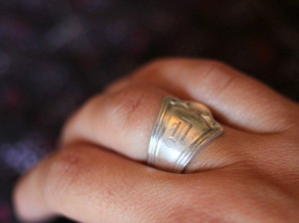family silver spoon ring