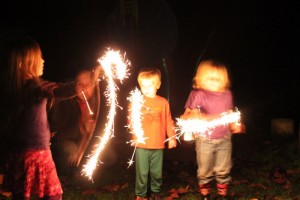 kids with sparklers