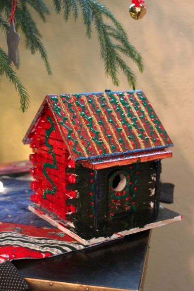 hand painted bird house