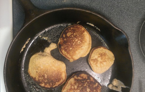 unevenly cooked pancakes