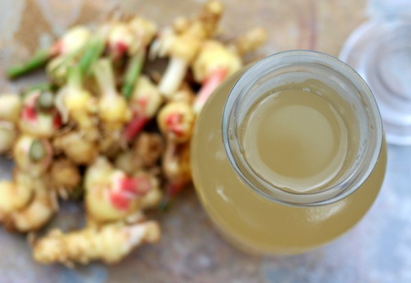 homemade raw honey ginger syrup