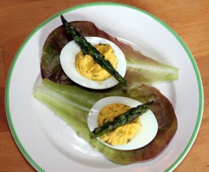 asparagus relish deviled eggs