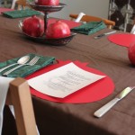 pomegranate table setting