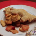 rustic pomegranate apple pie