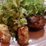 frisee salad with stuffed mushrooms alanas restaurant columbus