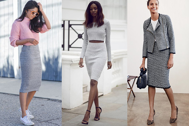casual pencil skirt outfits