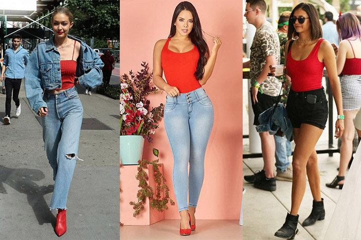 Red Skinny Jeans with Tank Outfits (6 ideas & outfits)