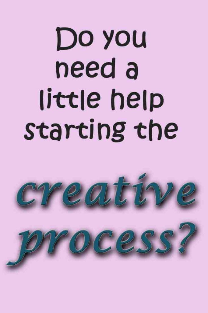 I have learned that you often need a little help starting the creative process. But now I also see that being inspired by some one else is perfectly ok.
