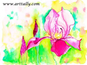 Watercolour flowers no 8 arttally