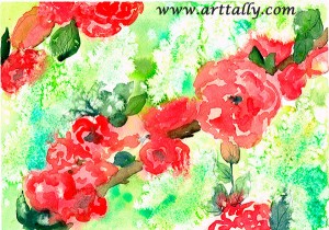 Watercolour flowers no 9 arttally