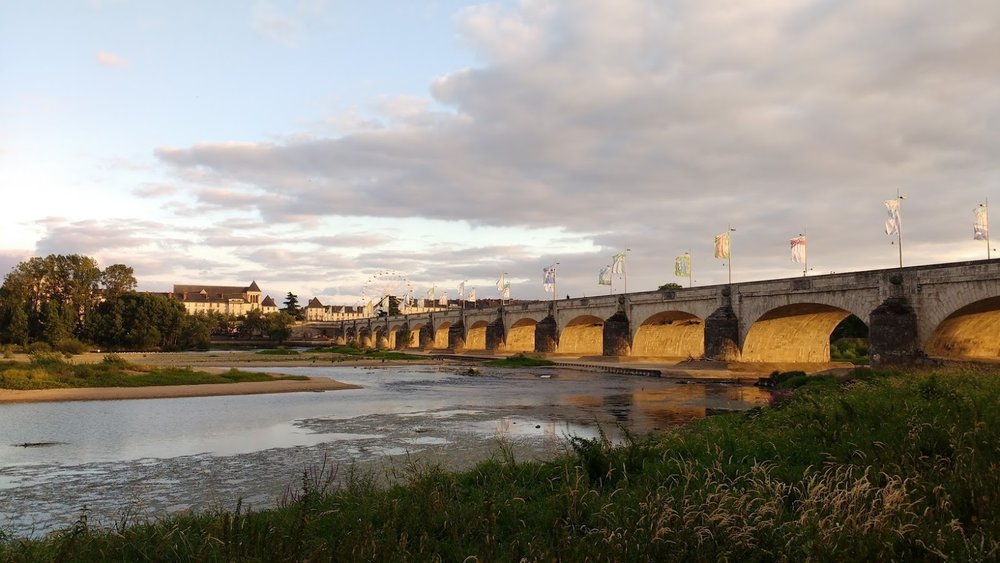Looking Across the Loire River Toward the City of Tours