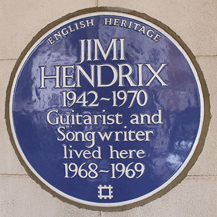 The blue plaque (that MOJO helped campaign for!) at 23 Brook Street, London.