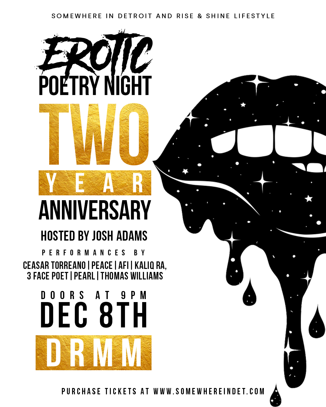Erotic Poetry Night, February 12th￼. Tycoons Executive Club 12210
