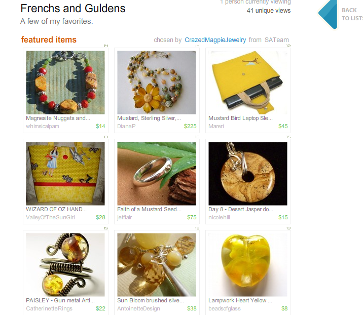 Another Treasury featuring Sun Bloom...and they sold...gonna have to find more calcite...!