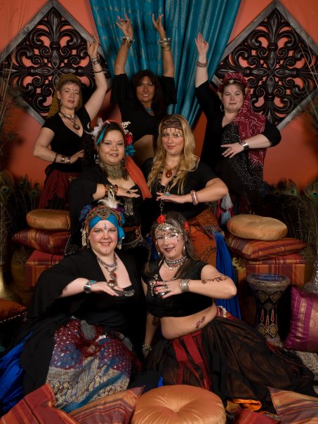 Our fabulous troupe photo appearing in Belly Dance magazine